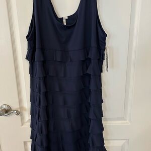 Navy Tiered Dress